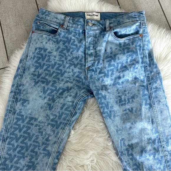 Zadig & Voltaire Blue Straight Leg Jeans - Picture 1 of 5